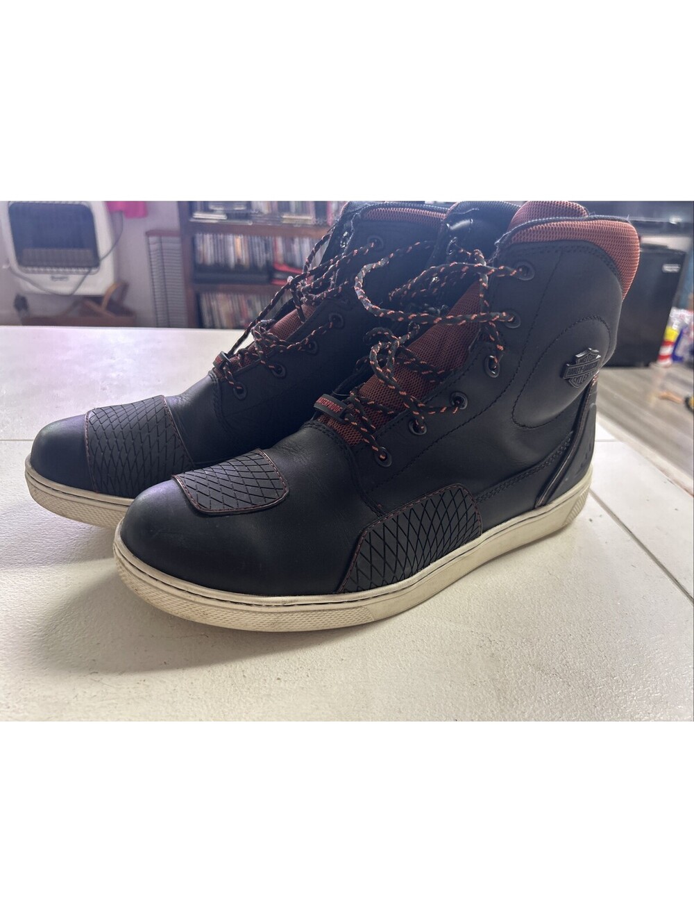 Harley-Davidson® Men's Holtman 6" WP Leather Motorcycle Sneaker Boots, Size 11.5